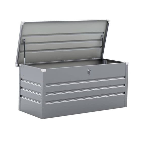 Trädgårdskista Metall "Store" 680L - silver