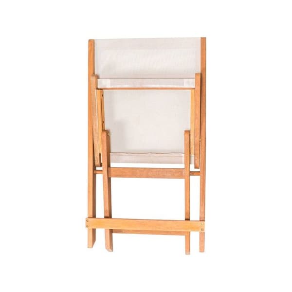 Set om 2 vikbara stolar i exotiskt trä "Seoul" - Lönn - Beige