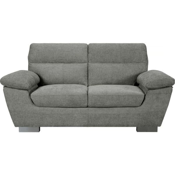 Fast tygsoffa "Dallas" - 169 x 88 x 90 cm - 2 sittplatser - Grå