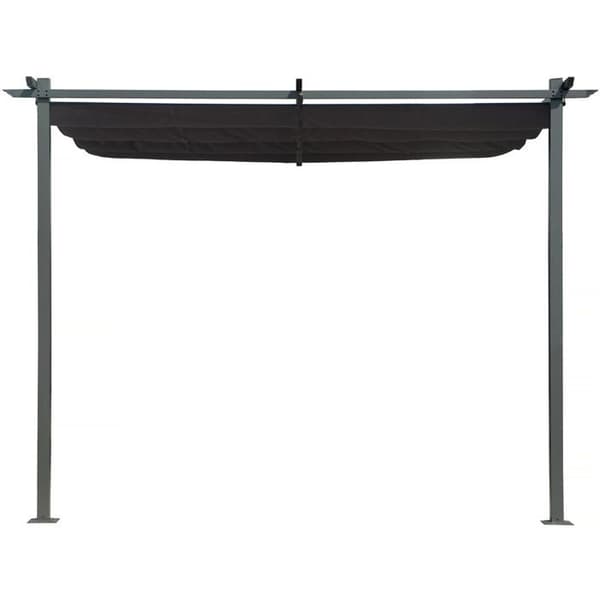 Fristående pergola med utfällbart tak - 3 x 3 m - Grafitgrå