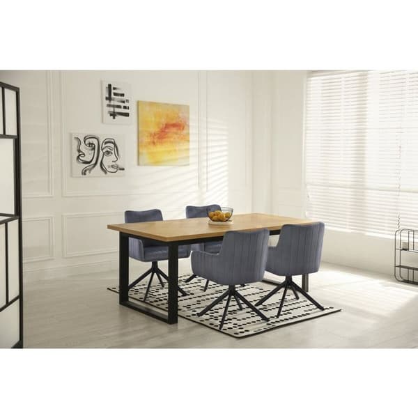 Set med 2 stolar i tyg "Pharell" - 60 x 61 x 91 cm - Grå