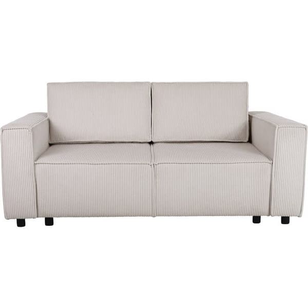 Rätt soffbed i ribbad sammet "Montaigne S" - 2 platser - Beige