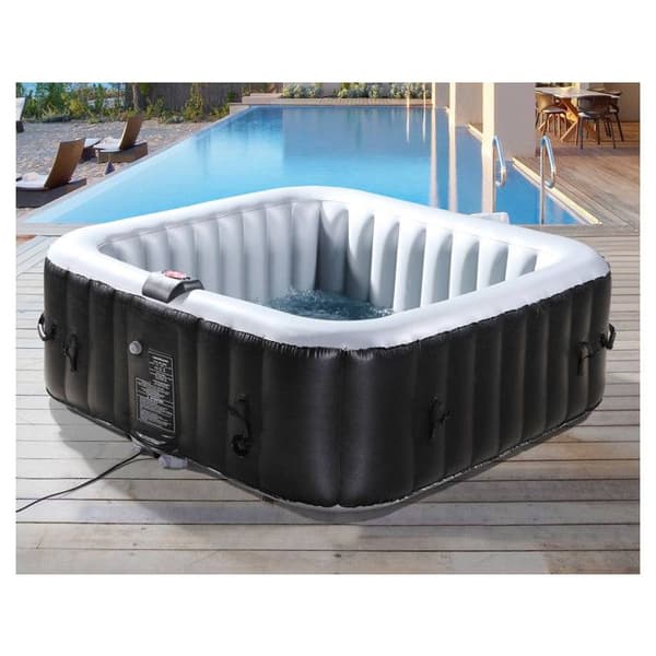 Spa Gonflable NICE i PVC - 6 platser - Grå/svart