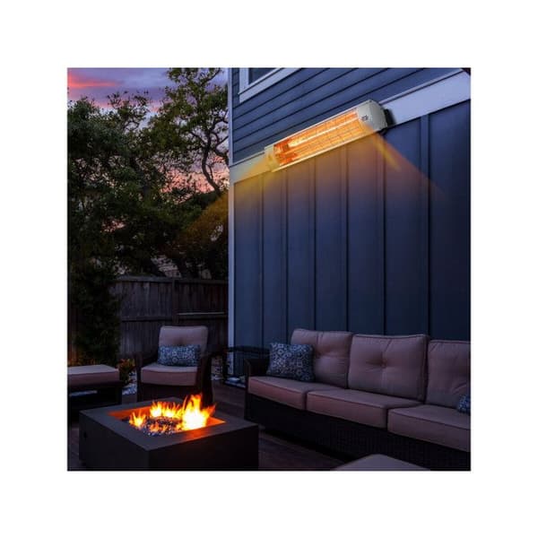 Infraröd terrassvärmare - 2000W - Silverfärgad