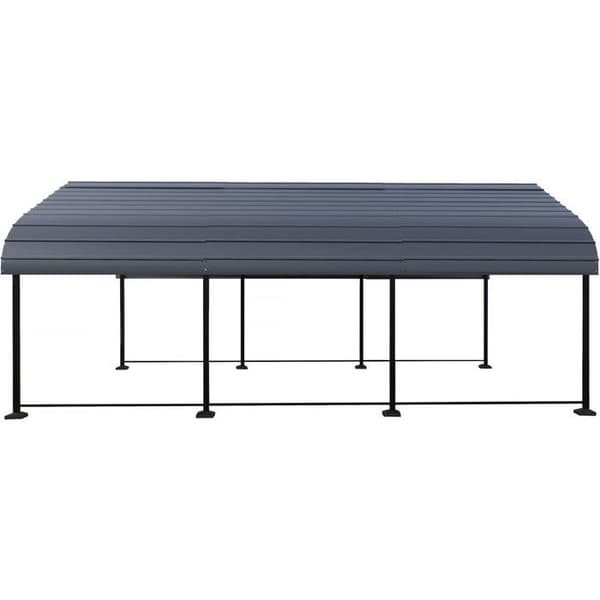 Carport bilskydd i metall "Phoenix" - 13,5 m² - Grå