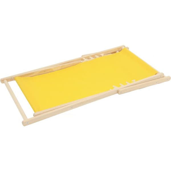 Set med 2 träfåtöljer "Chilienne" - 107 x 56.5 x 81 cm - Gul