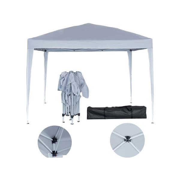 Foldbar havepavillon "Svetlana 4" - 12 m² - 3 x 4 m - Hvid