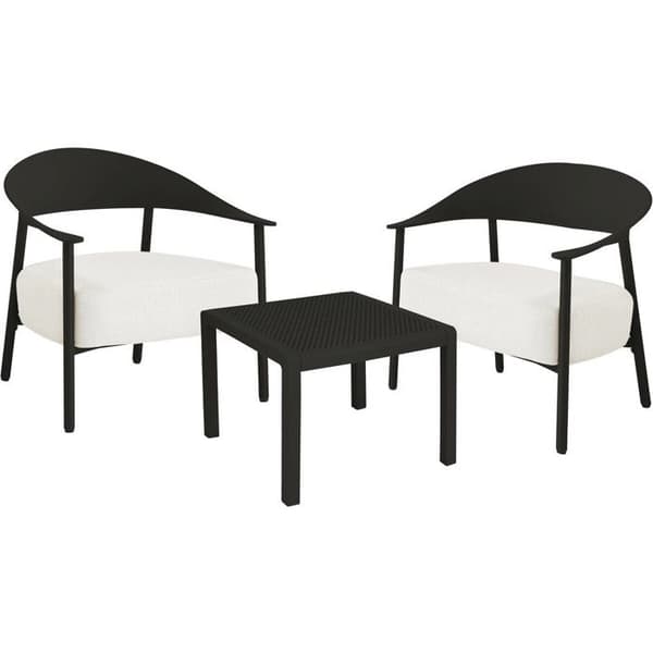 Havemøbler i metal og plastik "Céora" - 2 pladser - Sort