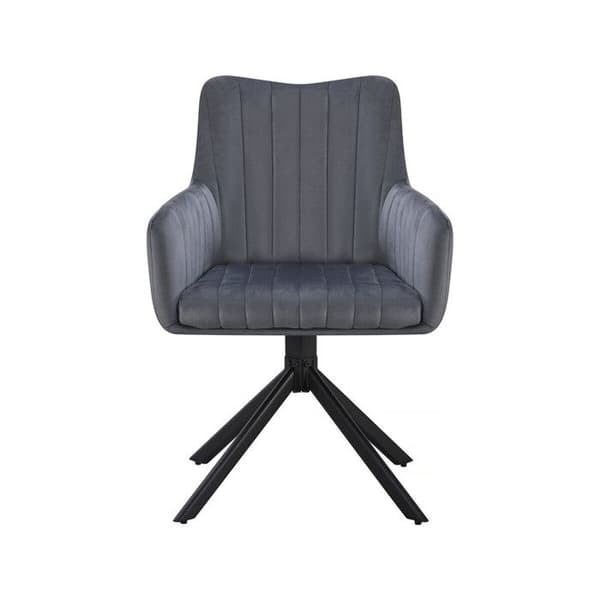 Set med 2 stolar i tyg "Pharell" - 60 x 61 x 91 cm - Grå