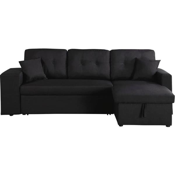 Konvertibel/reversibel hörnsoffa "Axel" - 3 platser - Svart