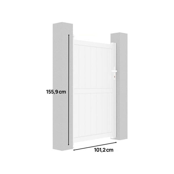 Aluminiumportill "Lola" - 101,2 x 155,9 cm - Vit