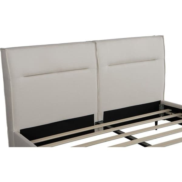 Dubbel säng i designtyg "Moritz" - 140 x 190 cm - Beige