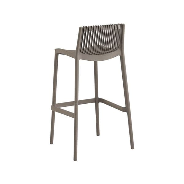 Set med 2 stapelbara plastbarstolar "Néora" - Taupe