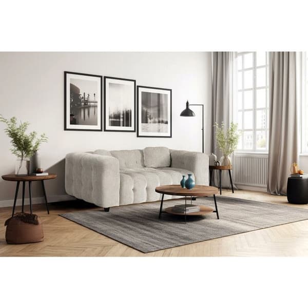 Rät soffa i chenilletyg "Vendome" - 2 platser - Beige