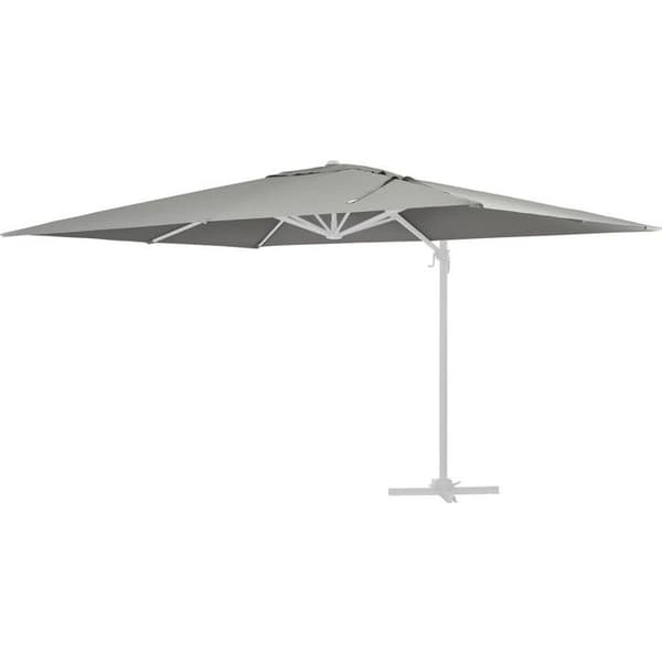 Parasollväv med sidovalv "Sun 3" - 3 x 3 m - Ljusgrå
