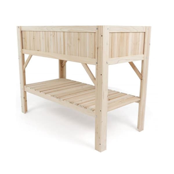 "Magnolia" træbed med ben - 115 x 57 x 90 cm - Beige