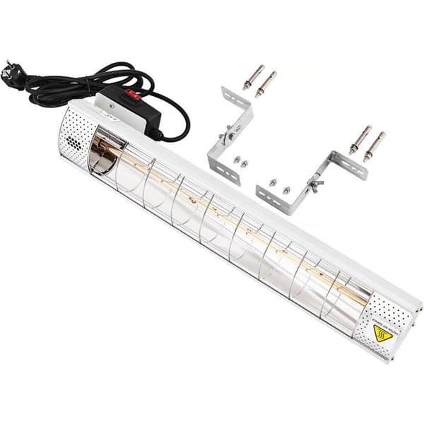 Infraröd terrassvärmare - 2000W - Silverfärgad