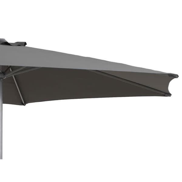 "Sol" Alu Straight Garden Parasoll - Rund - Ø 3m - Grå