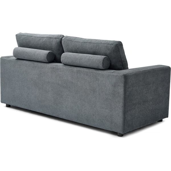 Soffa i grått tyg med utdragbar bäddfunktion - 3 sittplatser - 185x90x88 cm