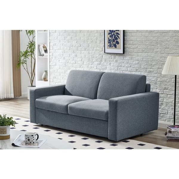Expressiv bäddsoffa i tyg "Diana" - Sängmått 120 cm - 2 platser - Grå