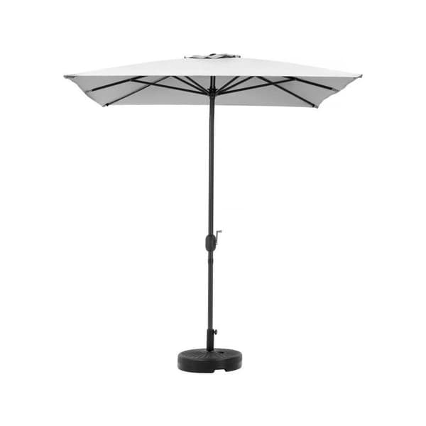 Rektangulärt lutbart parasoll - Grått aluminium - 2x3 m