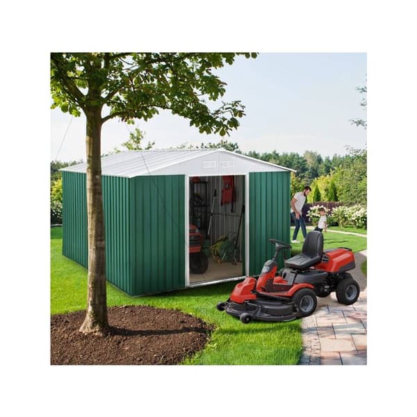 Metallskjul "Rosas" - 7,06 M² - Grön