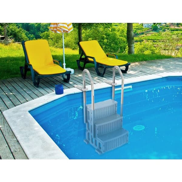 Enkel poolstege "Nathan" - 3 steg - i plast