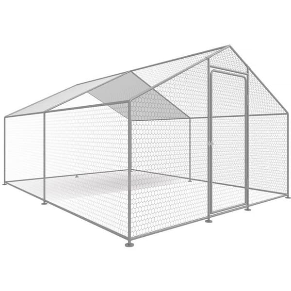 Hönsgård 9 m² inhägnad 3 x 3 x 2 M galvaniserat stål