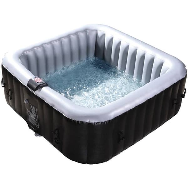 Oppustelig Spa NICE i PVC - 6 pladser - Grå/Sort