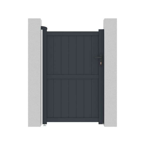 Aluminiumportill "Maurice" - 101,2 x 155,9 cm - Grå