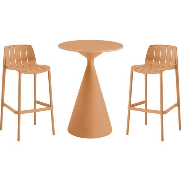 Staplingsbara bistrobord och stolar "Vaena" - 2 platser - Orange