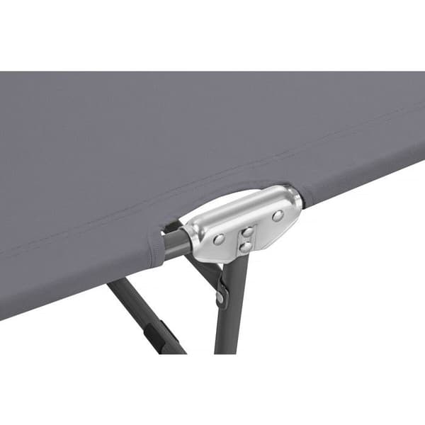 Hopfällbar solstol set om 2 - Grå metall - Vippbar - 180 x 54,5 x 73 cm