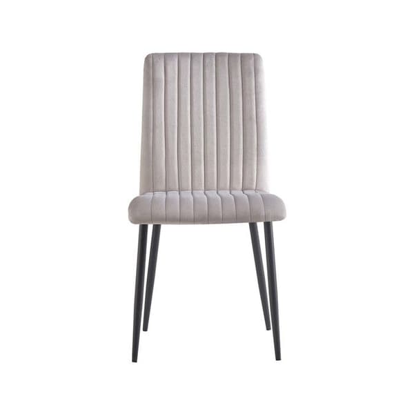 Set med 2 stolar i sammet "Henley" - Ljusgrå