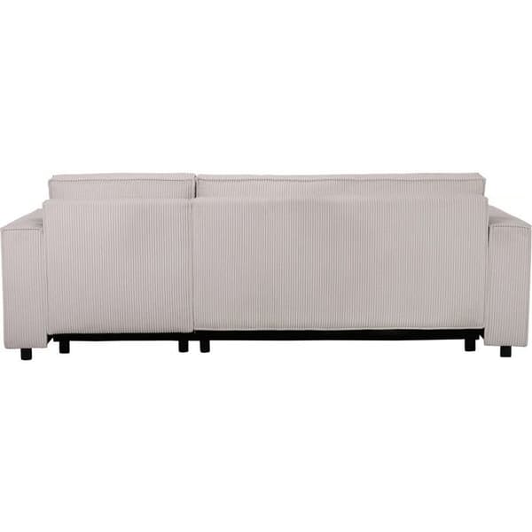 Vinkelsofa i fløjl "Montaigne S" - 3 pladser - Beige
