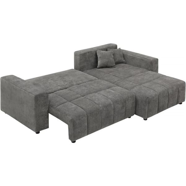 Vinkelsofa, vendbar/konvertibel i stof - "George" - 4 pladser - Grå