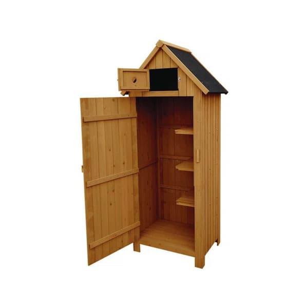 Puutarhakaappi "Cabanon" - 77 x 54.5 x 179 cm - Ruskea