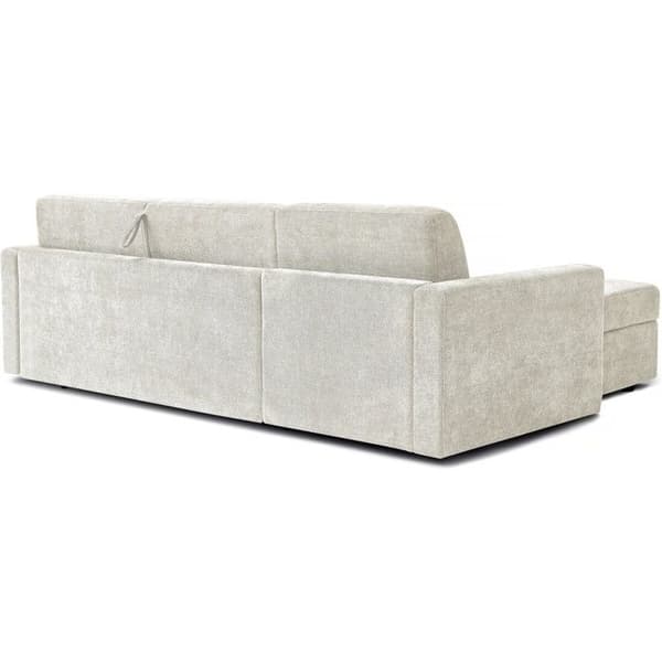 Vändbar uttryckbar hörnsoffa i tyg "Celia" - 3 platser - Beige