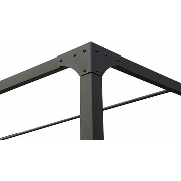 Pergola med skjutbart metalltak "Courtenay" - 3 x 4 m - Grå