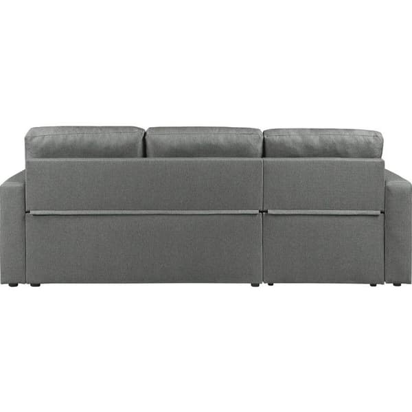 Vinkelsofa konvertibel/omvendelig stil boble "Alain" - 3 pladser - Sort
