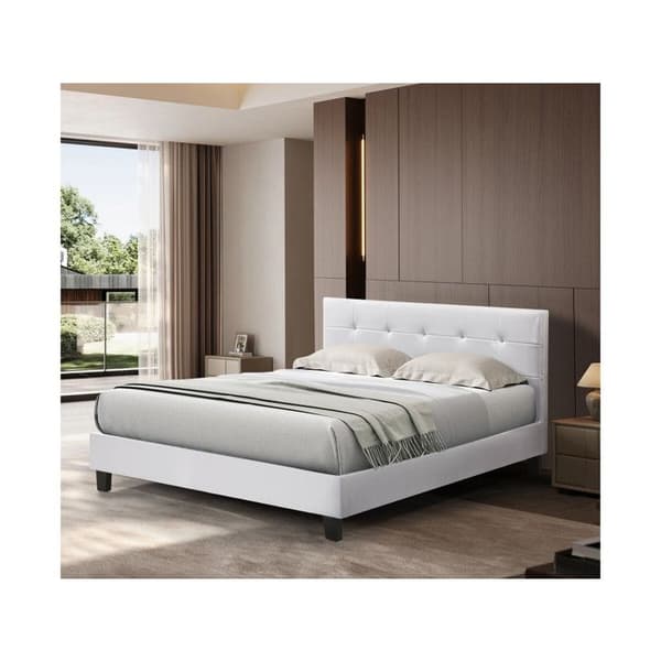 Dubbel säng i PVC "Julia" - 180 x 200 - Vit