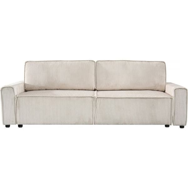 Soffa i ribbstickad sammet "Montaigne" - 3 platser - Beige