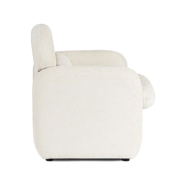 Kankainen lounge-tuoli "Cozmo" - 78 x 79 x 77 cm - Kermainen