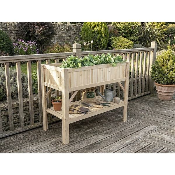 "Magnolia" træbed med ben - 115 x 57 x 90 cm - Beige
