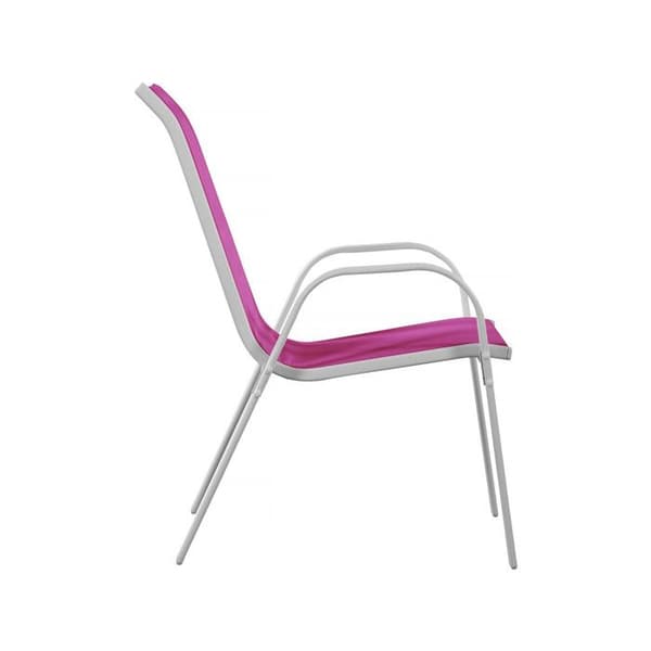 Designträdgårdsstolar - Stål/Textilén - Rosa - Set om 2 - 53,5x75x92 cm