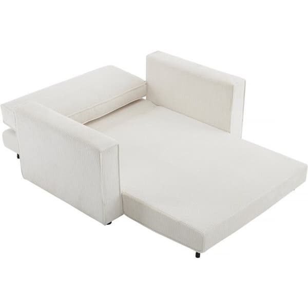 Soffa i ribbat sammet "Grenelle" - 2 platser - Beige
