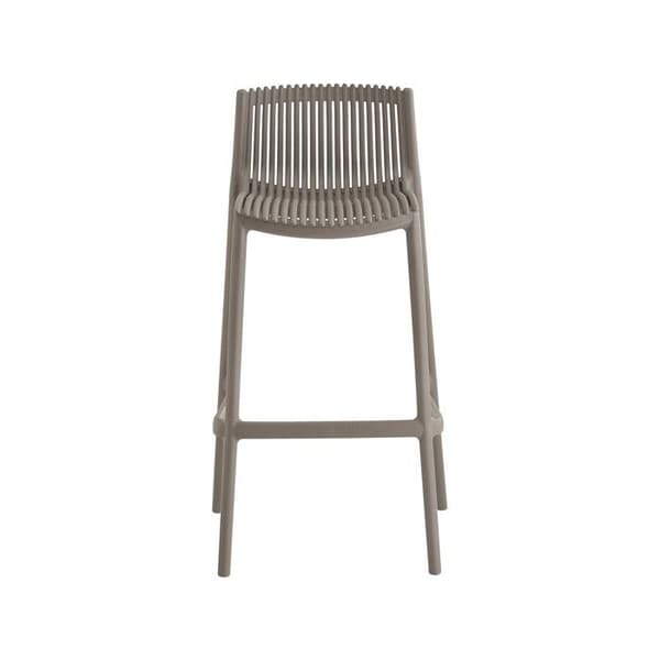 Set med 2 stapelbara plastbarstolar "Néora" - Taupe