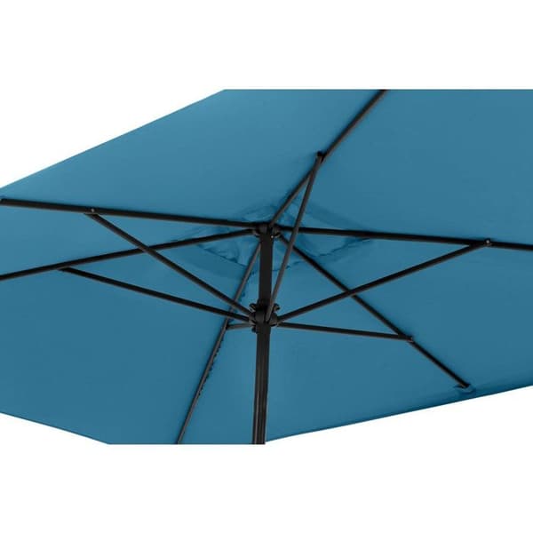 Haveparasol HABITAT ET JARDIN Sol 2 rektangulær vipbar blå 2 x 3 m