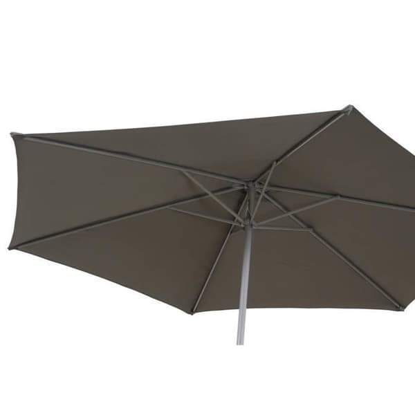 "Sol" Alu Straight Garden Parasoll - Rund - Ø 3m - Grå
