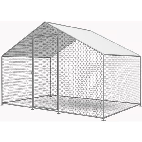 Hönsgård 6 m² inhägnad park 2 x 3 x 2 M galvaniserat stål