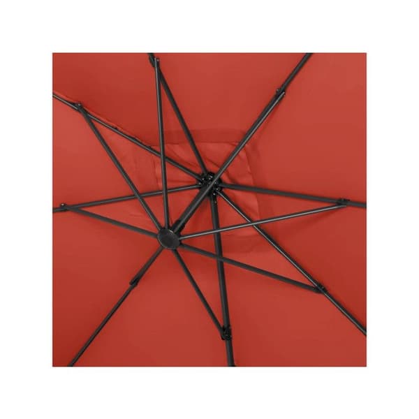 Parasol trädgård av aluminium "Sun 4" - Rektangulär - 3 x 4 m - Röd - Vikter ingår